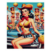 Country Cheerleader Pin-up Perfect Poster (Voorkant)
