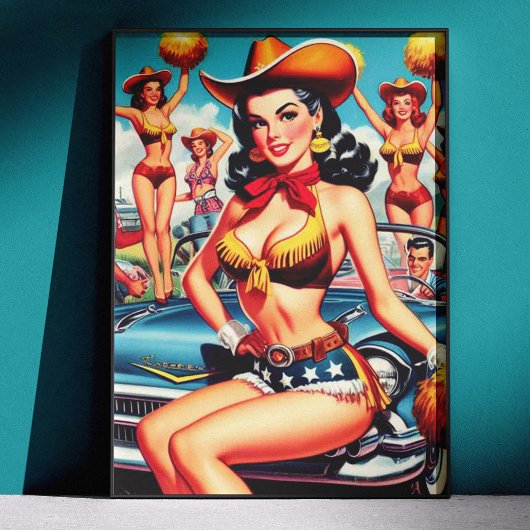 Country Cheerleader Pin-up Perfect Poster