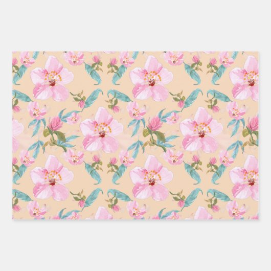 Country cherry blossom japanese inpakpapier vel (Voorkant)