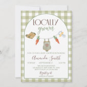 Country Chic Baby shower lokaal geteeld thema Kaart (Voorkant)