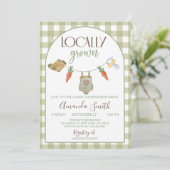 Country Chic Baby shower lokaal geteeld thema Kaart (Staand voorkant)