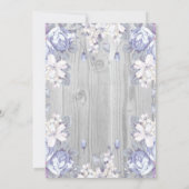 Country Chic Bloemen Hout Bruids Douche Uitnodigin Kaart (Achterkant)