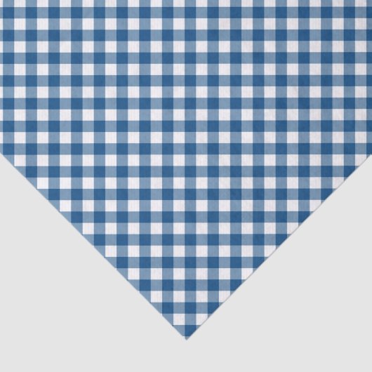 Country Chic Blue Gingham patroon Tissuepapier (Detail)