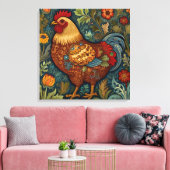 Country chic boho haan canvas afdruk (Insitu (Woonkamer))