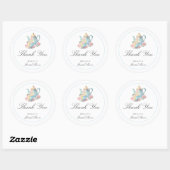 Country Chic Bruids Tea Bruiloft Dank Je Ronde Sticker (Vel)