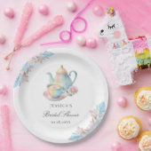 Country Chic Bruids Tea Party Vrijgezellenfeest Papieren Bordje (Feest)