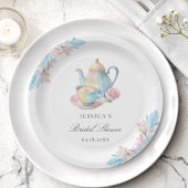 Country Chic Bruids Tea Party Vrijgezellenfeest Papieren Bordje