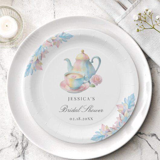 Country Chic Bruids Tea Party Vrijgezellenfeest Papieren Bordje