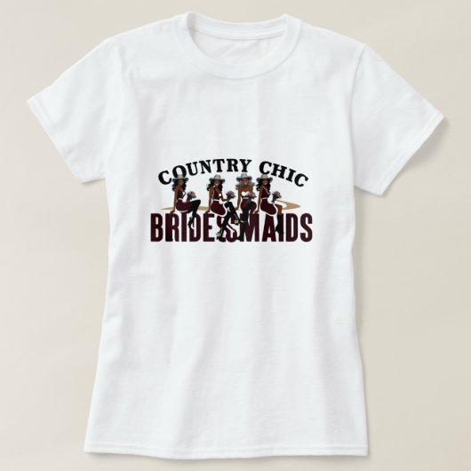 Country Chic bruidsmeisjes T-shirt (Design voorkant)