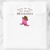 Country Chic "Dit is niet mijn eerste rodeo" Ronde Sticker (Tas)