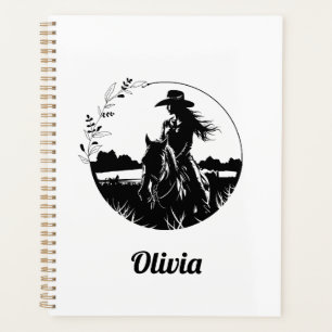 Country Chic Horse Cowgirl Western gepersonaliseer Planner