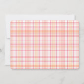 Country Chic Madras Plaid Meisje 1e Verjaardagsfee Kaart (Achterkant)