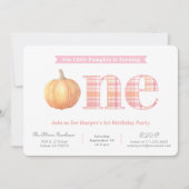 Country Chic Madras Plaid Meisje 1e Verjaardagsfee Kaart (Voorkant)