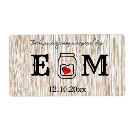 Country chic mason jar wedding etiket