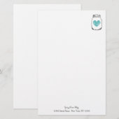 Country chic  metselaar pot briefpapier (Voorkant / Achterkant)