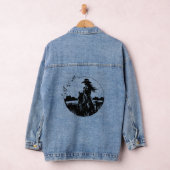 Country Chic Paard Cowgirl Western Zwart Logo Denim Jacket (Hangar)