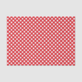 Country Chic Picnic Red Gingham Patroon Tissuepapier