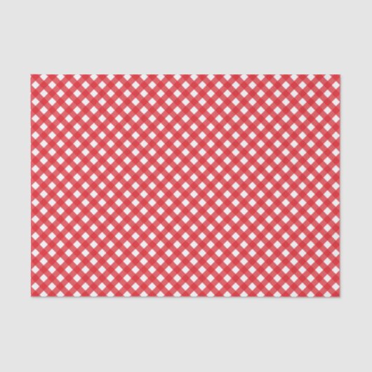 Country Chic Picnic Red Gingham Patroon Tissuepapier (Voorkant)