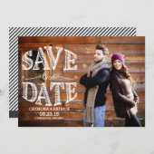 Country Chic Rustic Save the Date Foto (Voorkant / Achterkant)