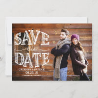 Country Chic Rustic Save the Date Foto