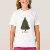 Country chic rustieke kerstboom wit t-shirt (Voorkant)