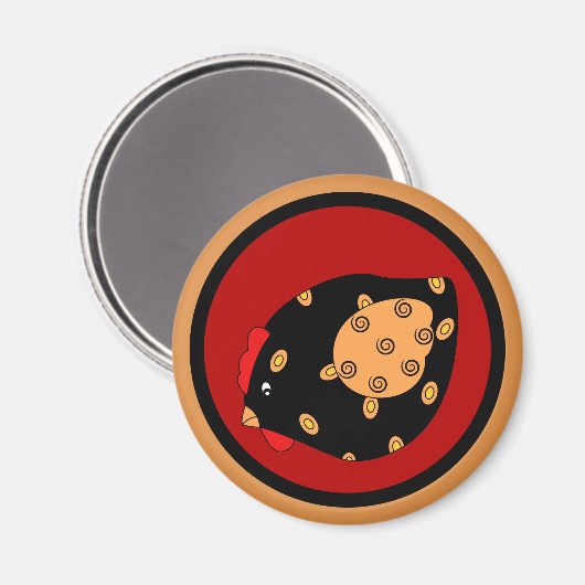 Country Chick Hen Magnet (Voorkant / Achterkant)