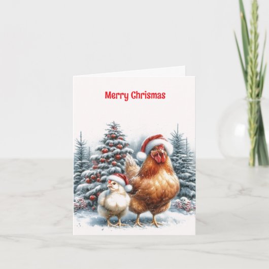 Country Chicken Christmas-Kaart Kaart (Voorkant)