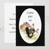 Country Chicken & Rooster Barn Custom Boerderij Ui Kaart (Voorkant / Achterkant)