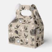 -country Chicken Rooster Egg Monogram Bedankdoosjes (Achterkant)