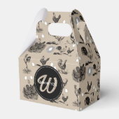 -country Chicken Rooster Egg Monogram Bedankdoosjes (Voorkant Zijde)