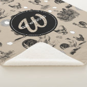 -country Chicken Rooster Egg Monogram Sherpa Deken (3/4)