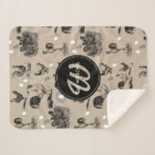 -country Chicken Rooster Egg Monogram Sherpa Deken (Voorkant (horizontaal))