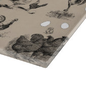 -country Chicken Rooster Egg Monogram Snijplank (Hoek)