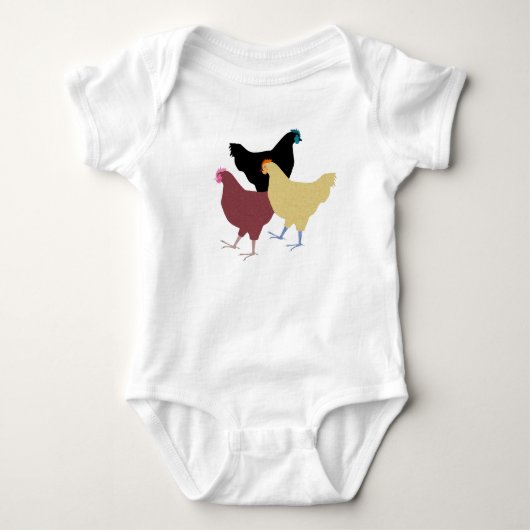 Country Chickens Baby Bodysuit (Voorkant)