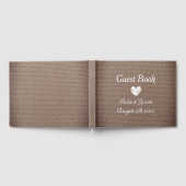 Country chique thema burlap print bruiloft gastenb gastenboek (Volledig)