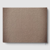 Country chique thema burlap print bruiloft gastenb gastenboek (Achterkant)