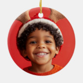 Country Christmas Cowboy Boot Illustration Gift Keramisch Ornament (Achterkant)