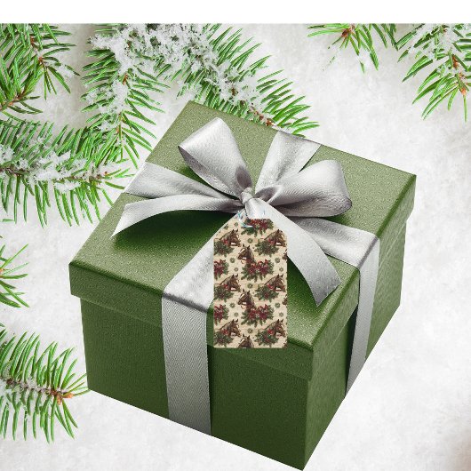 Country Christmas Horses Cadeaulabel