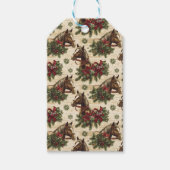 Country Christmas Horses Cadeaulabel (Voorkant)