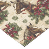 Country Christmas Horses Korte Tafelloper (Hoek)