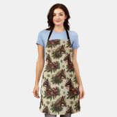 Country Christmas Horses Schort (Gedragen)