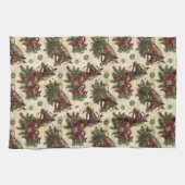 Country Christmas Horses Theedoek (Horizontaal)
