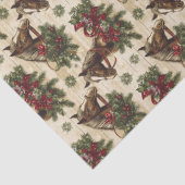 Country Christmas Horses Tissuepapier (Detail)