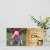 Country Christmas Kaart - Cowboylaarzen en -verlic (Staand voorkant)