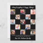 Country Christmas Plaid Patchwork 13 Fotocollage Feestdagenkaart (Voorkant)