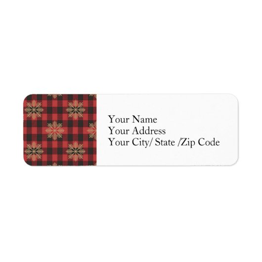Country Christmas Return Address Label (Voorkant)