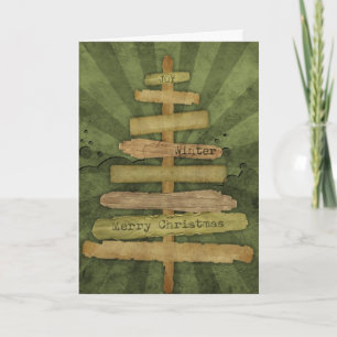 Country Christmas Tree Christmas Kaart