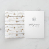 Country Christmas Trees Snow Teddy Bear Window Kaart (Binnen)