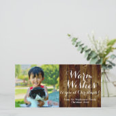 Country Christmas Warm Wishes  Feestdagenkaart (Staand voorkant)