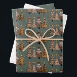 Country Christmas Western Tree Cowboy Cowgirl Inpakpapier Vel<br><div class="desc">Country Christmas Western Tree Cowboy Cowgirl</div>